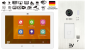 Preview: EV Video Türsprechanlage Einfamilienhaus Set mit 10 Zoll Monitor in Weiß, EV622F-S1 Unterputz Außenstation und PC9 Trafo